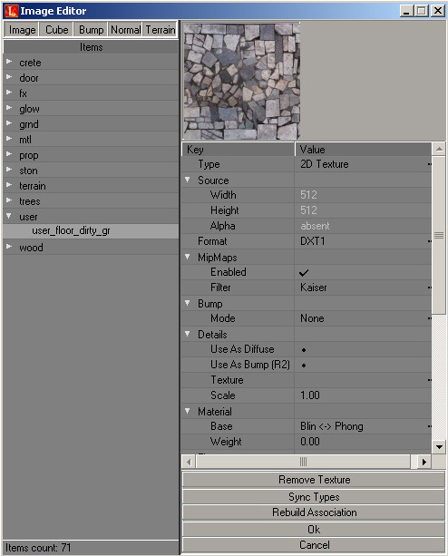 Removing texture